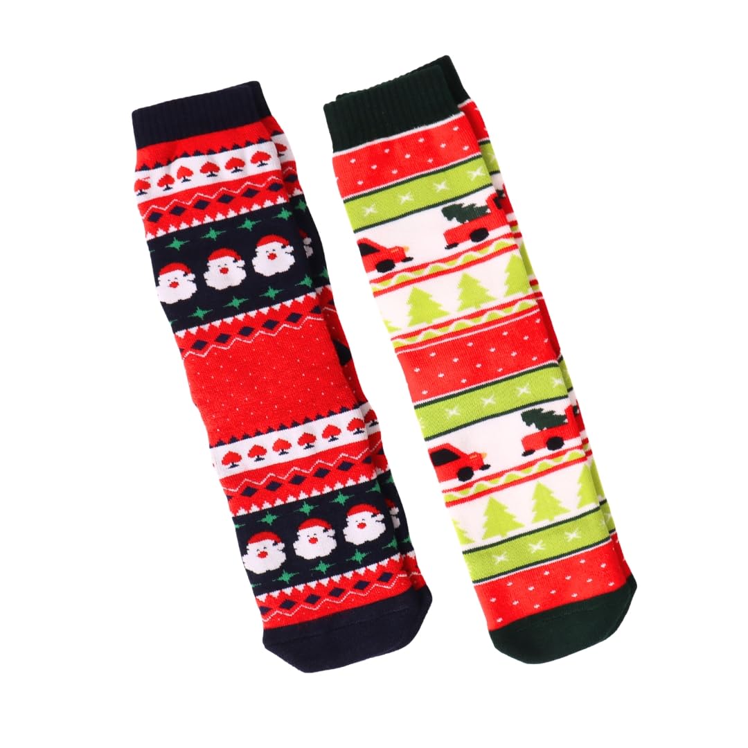 Christmas Woolen Socks for Women & Men | Crew Length, Long Warm Winter Socks with Fur Lining | Ideal Christmas Gift | Free Size | Pack of 2-image-22