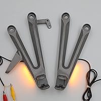 Vista 2 de HTTMT - (Luz LED de señal de giro) Soporte de estribera de pasajero trasero plateado compatible con 04-07 Hond CBR1000RR [P/N: MT390-015A-SR]