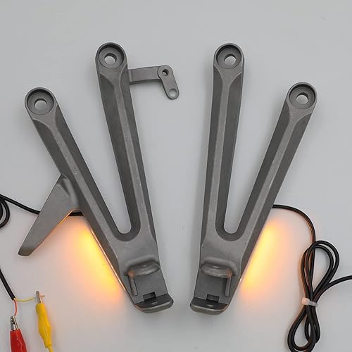 Miniatura 2 de HTTMT - (Luz LED de señal de giro) Soporte de estribera de pasajero trasero plateado compatible con 04-07 Hond CBR1000RR PN MT390-015A-SR