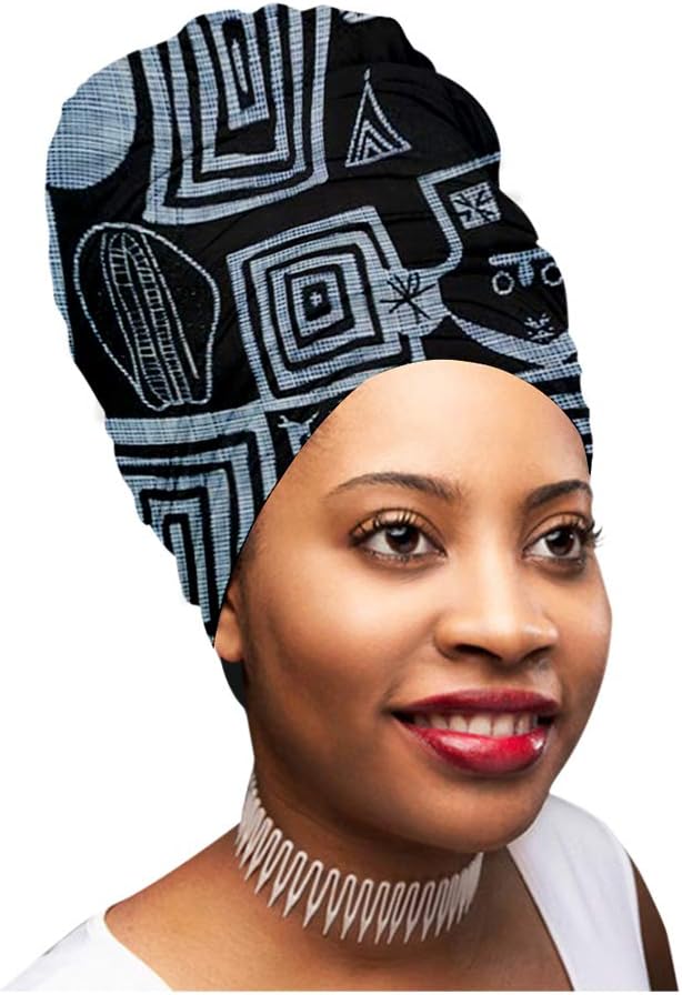 Ankara African Print Soft Headwraps Headband Long Hair Head Wrap Scarf Turban Tie Jersey Knit African head wraps image 3