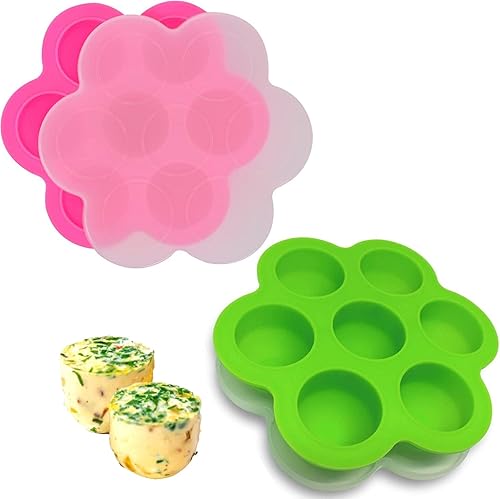 GOKCEN's Moldes de silicona para mordeduras de huevo paquete de 2 accesorios instantáneos para ollas  Compatible con olla a presión Instant Pot de