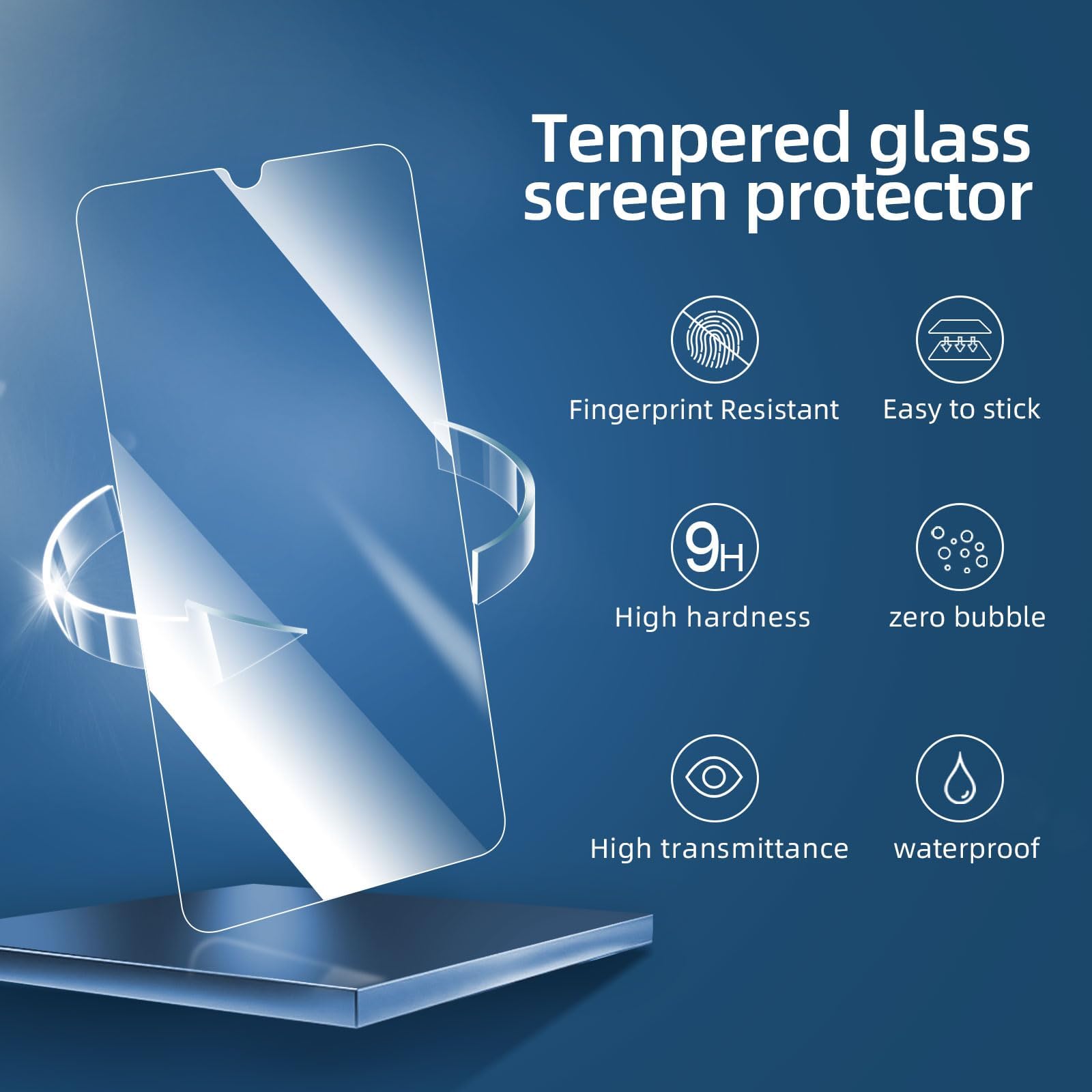 NEW'C 3 sztuki Szkło dla Samsung Galaxy A25 5G, M34 5G Hartowane i Folia Ochronna Ochraniacz Ekranu - Bez pęcherzyków powietrza, odporność na zarysowania
