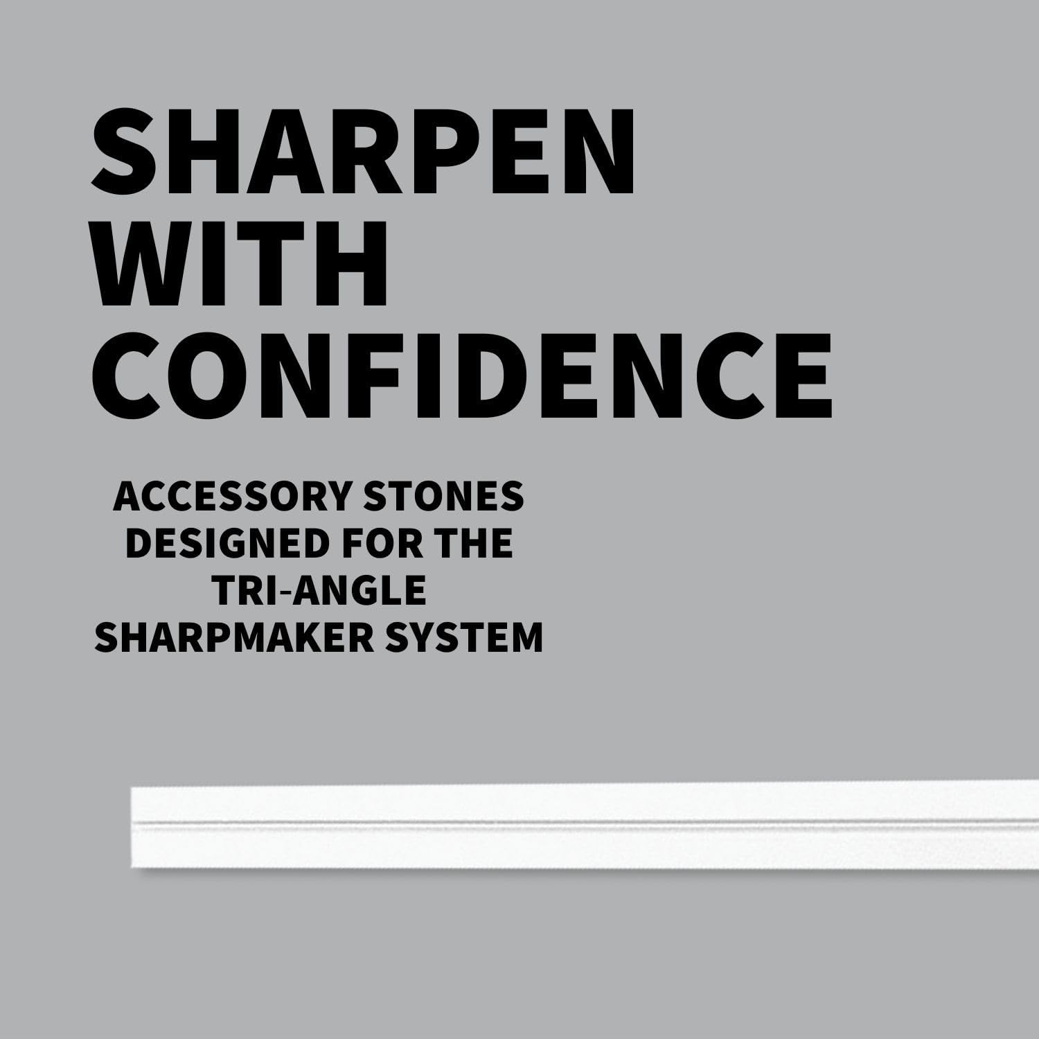 Spyderco - Tri-Angle White Sharpening Stone with Ultra-Fine-Grit for Professional-Grade Finishing and Polishing - 204UF1
