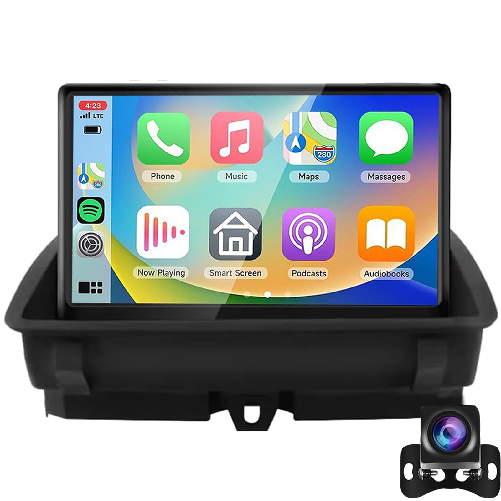 Dcoiek Car Stereo For Q3 2011-2018 With Wireless CarPlay And Android Auto Android 15 8-inch IPS Touchscreen Compatible With Voice Control Backup Camera And Bluetooth(Color:4G 8G+256G)