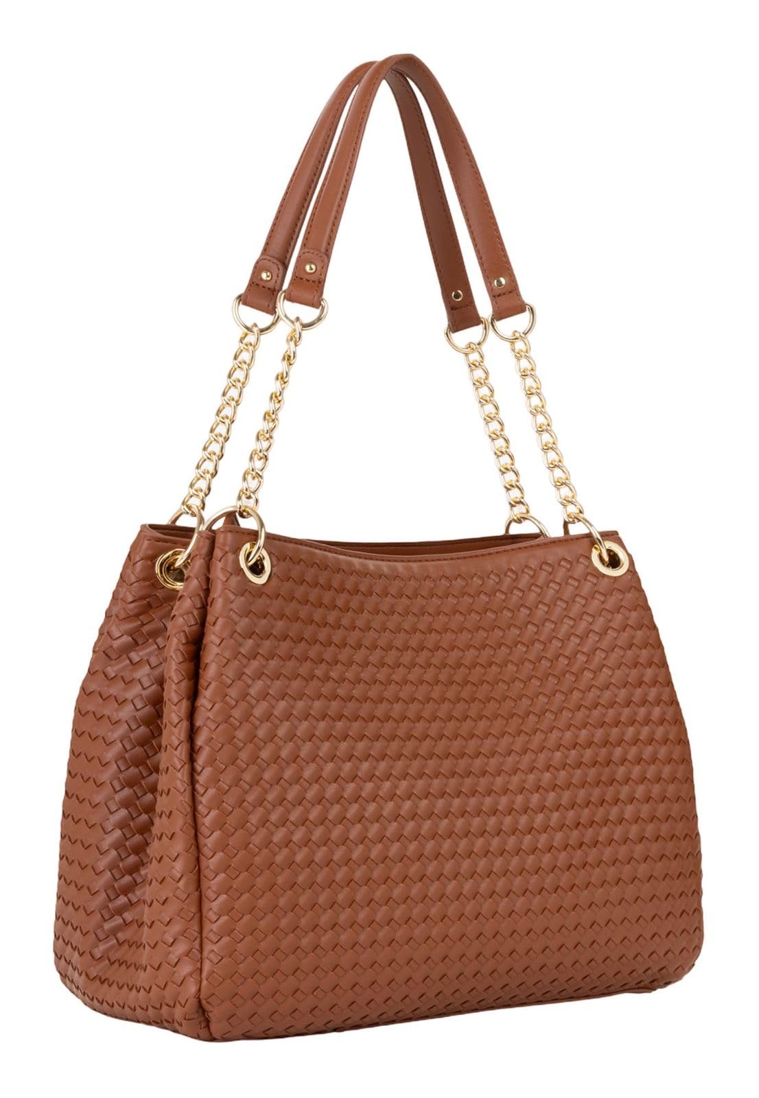 Valentino Schultertasche Gea Shopping Bag Cuoio braun