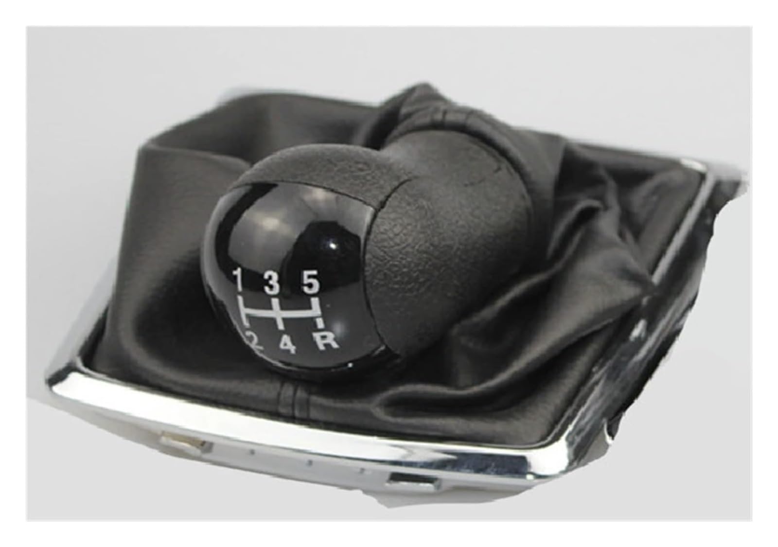 Jsrvqkms 5 Speed Black Car Gear Knob For Focus For Mondeo Mk2 Ii Mk3 For Mustang For Galaxy Car Gear Shift Knob Shifter Gaiter Boot Cover(5 Speed Black)