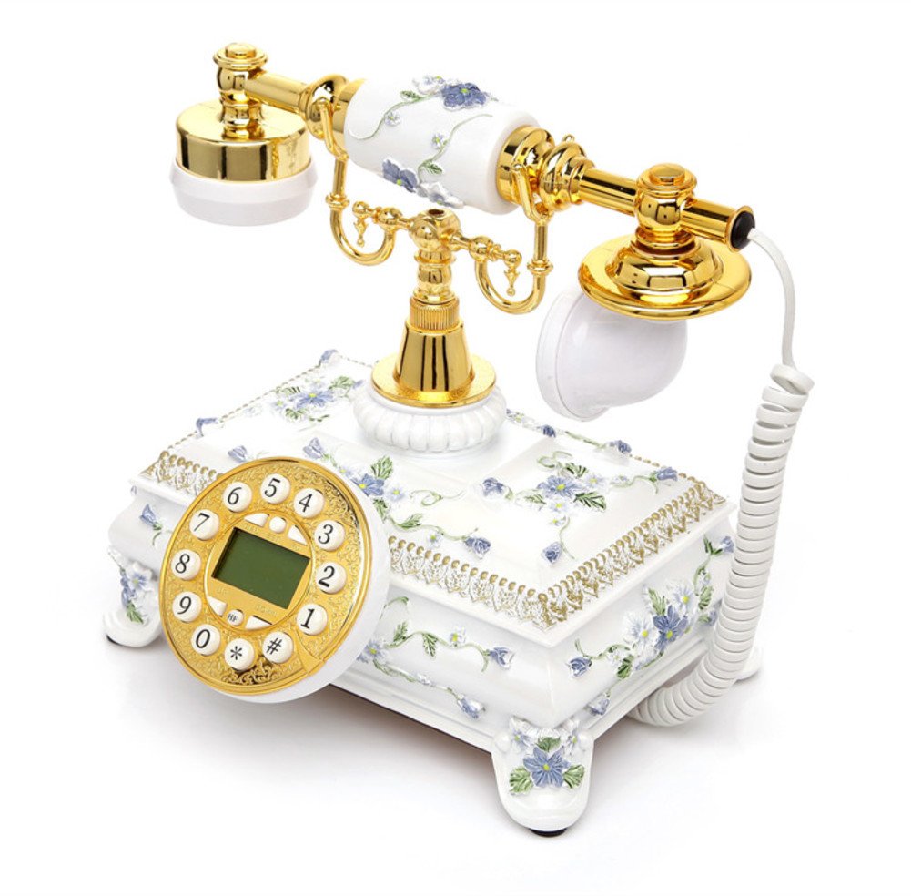 Téléphone antique haut de gamme fixe rose version rétro chic - 3