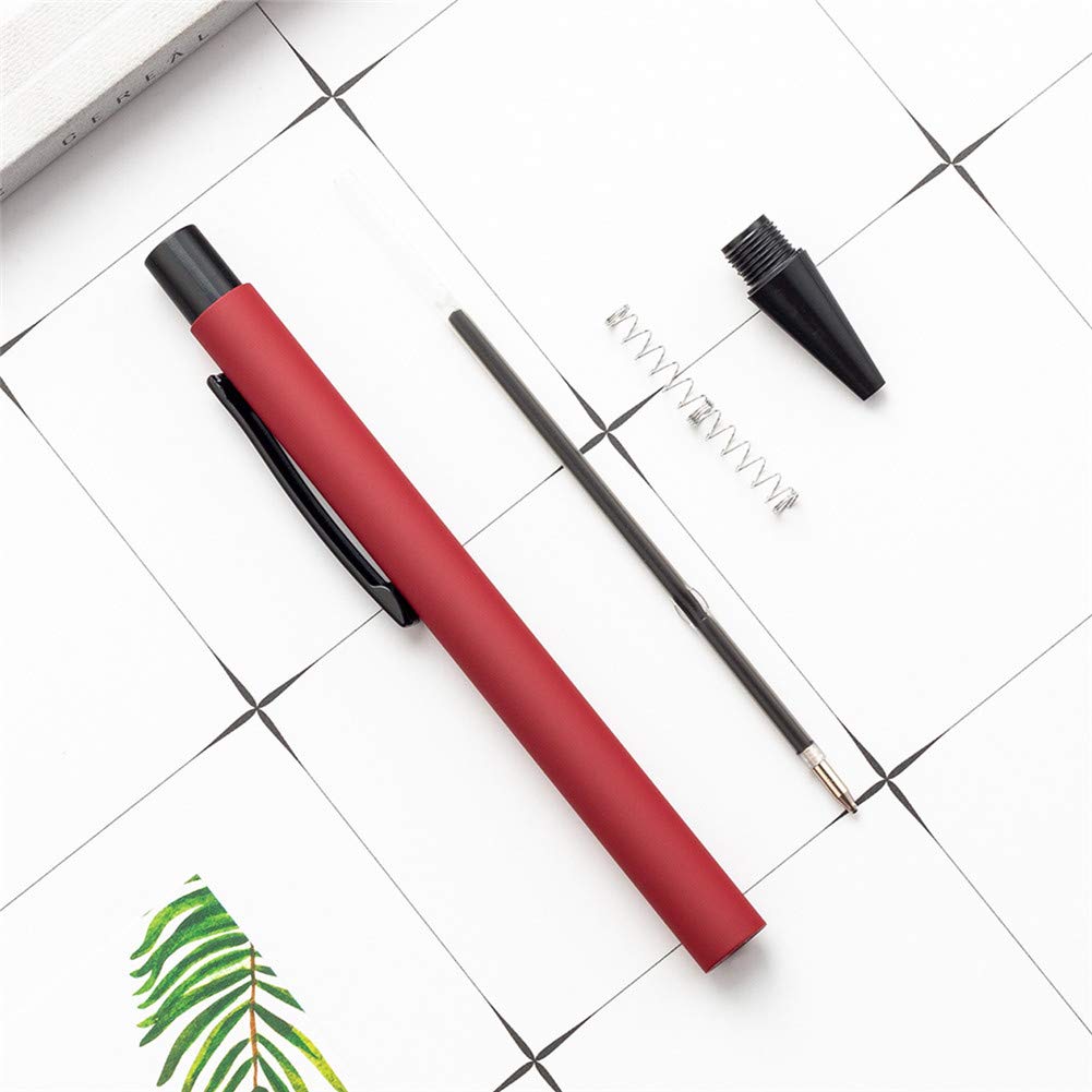 SMOOTHERPRO Uitwisbare balpen, Bolt Action pen, zakclip van roestvrij staal, navulbaar en intrekbaar, voor kantoor, school, zaken, handtekening (SAF152GD), kleur goud