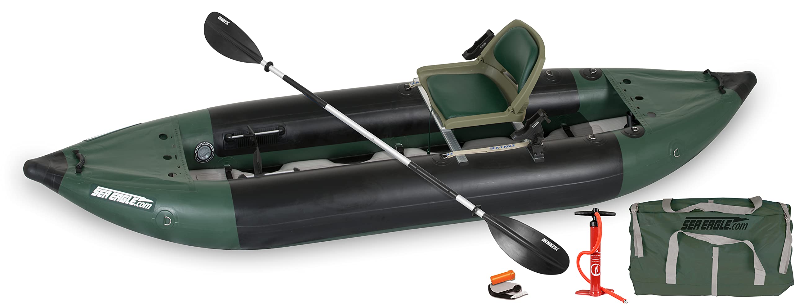 Sea Eagle350FX Inflatable Explorer 1 Person 11’6” Fishing Kayak Fishing – Fishing, Touring, Camping & Whitewater