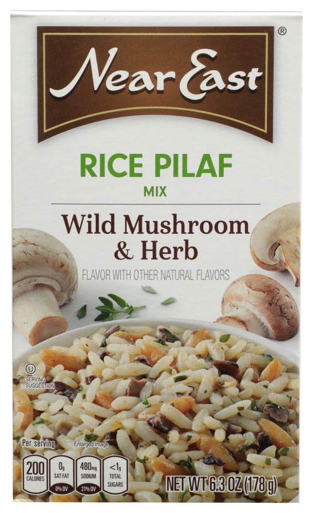 NEAR EAST RICE MIX PILAF W MUSH&HERB, 6.3 OZ, PK- 12
