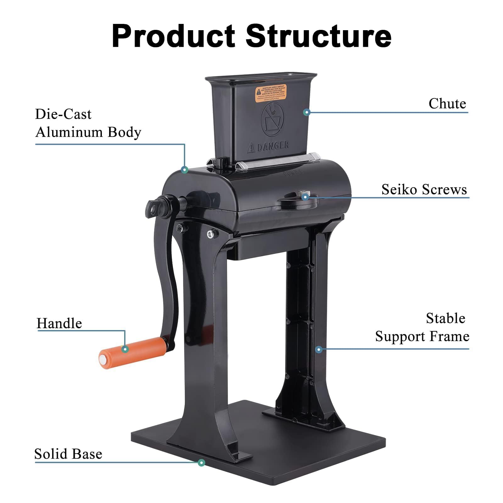 Batticarne manuale – Design verticale resistente per intenerire efficacemente bistecche, manzo, pollame e maiale – Strumento da cucina ideale per risultati succosi