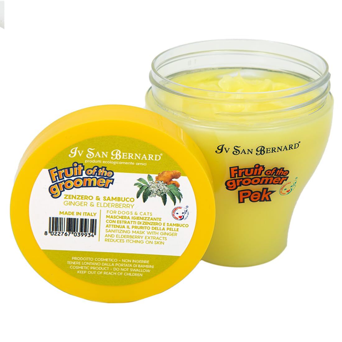 Máscara de Jengibre y saúco - Mascarilla para Perros - 250 ml - Mascarilla acondicionadora para Perros y Gatos: Brillo, Alivio y Cuidado Natural –Champú con Ingredientes Naturales