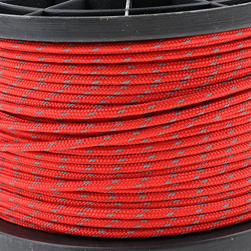 YIJU Cordas Guy Cordas Luminosas Refletivas Cordas Cordas Cordas Tensão, Vermelho - 3.5mm