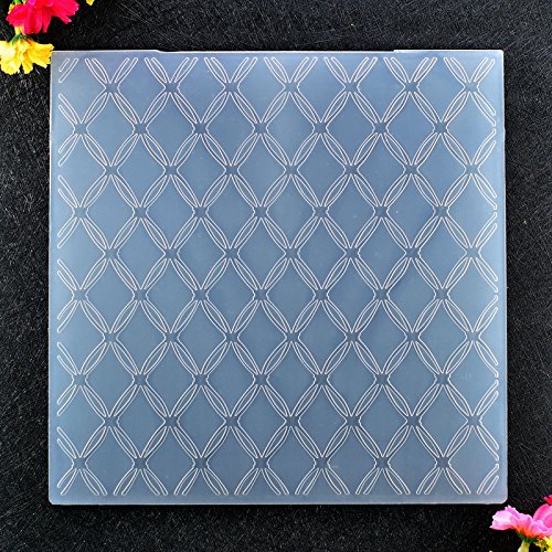Kwan Crafts Large Size Mesh Plastic Embossing Folders for Card Making Scrapbooking and Other Paper Crafts, 19.7x19.7cm