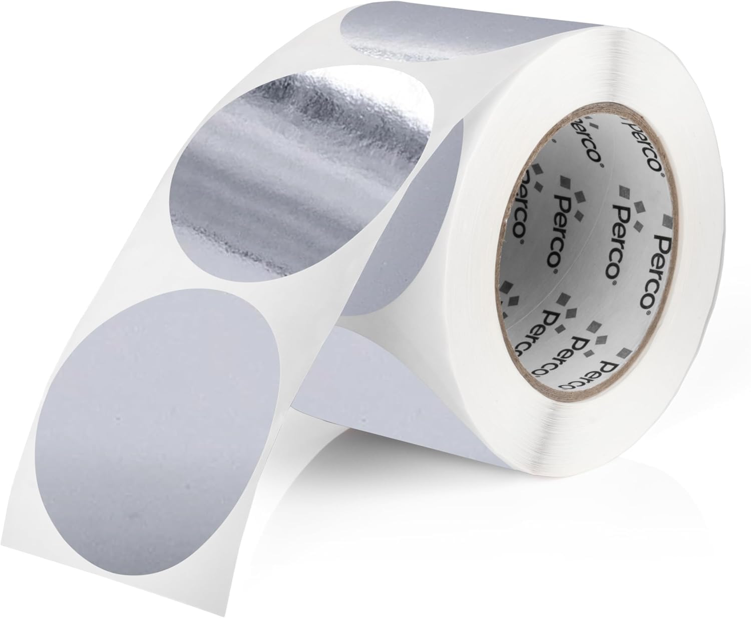 Perco Etichette adesive rotonde con adesivo permanente, 7,6 cm, 500 etichette per rotolo, colori vivaci, forte adesione