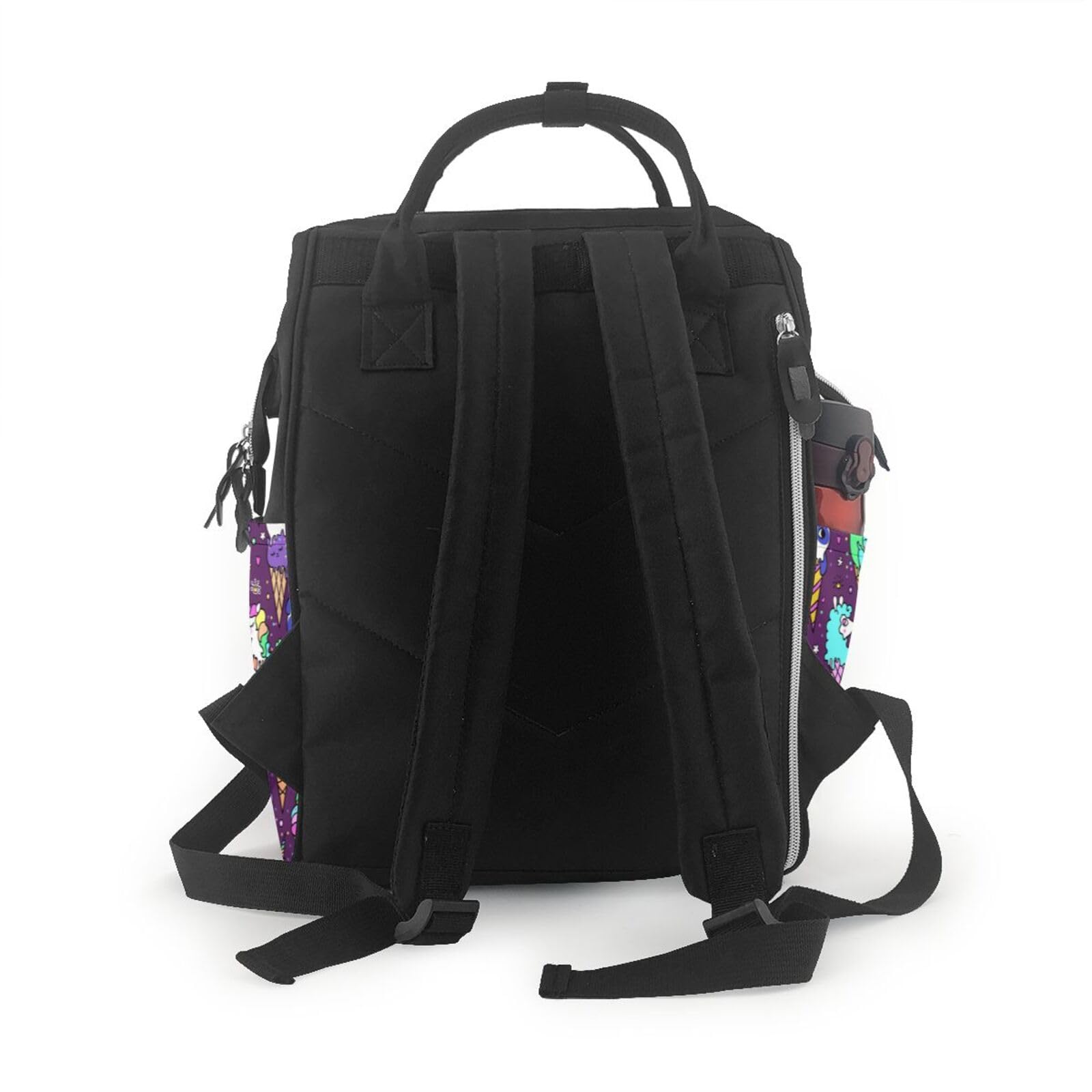 Sac à dos à langer mignon avec motif de cônes de glace avec animaux, licornes, moutons, chats, sac à dos pour femmes, hommes, sac de voyage, sac à dos pour ordinateur portable, cartable pour