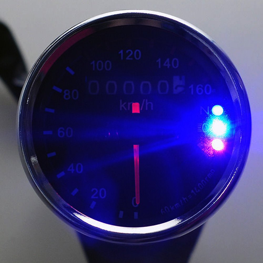 Tachimetro Doppio Per Moto - Contachilometri LED Con Luci Di Segnale Neutro E Frecce - Foto 4