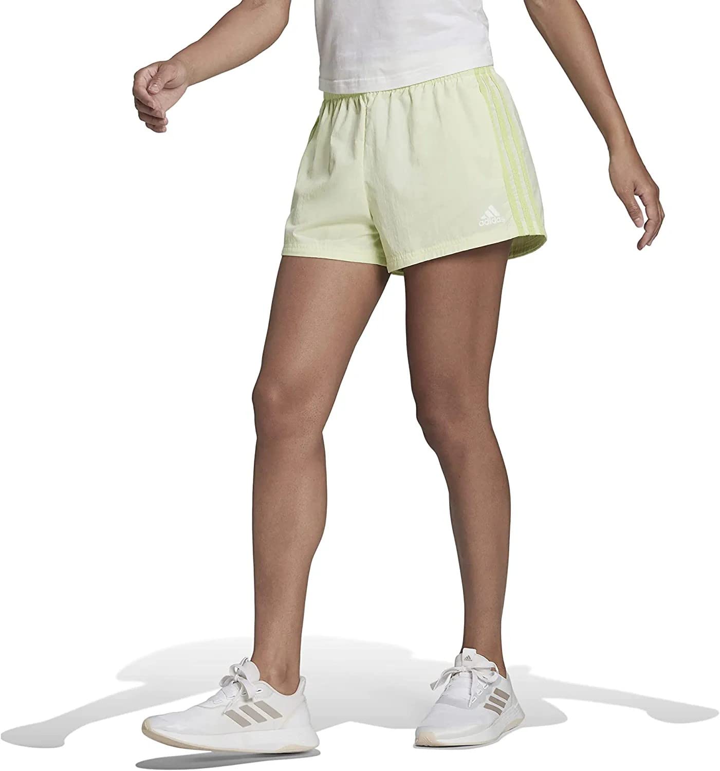 adidas Pantaloncini da donna in tessuto a 3 strisce