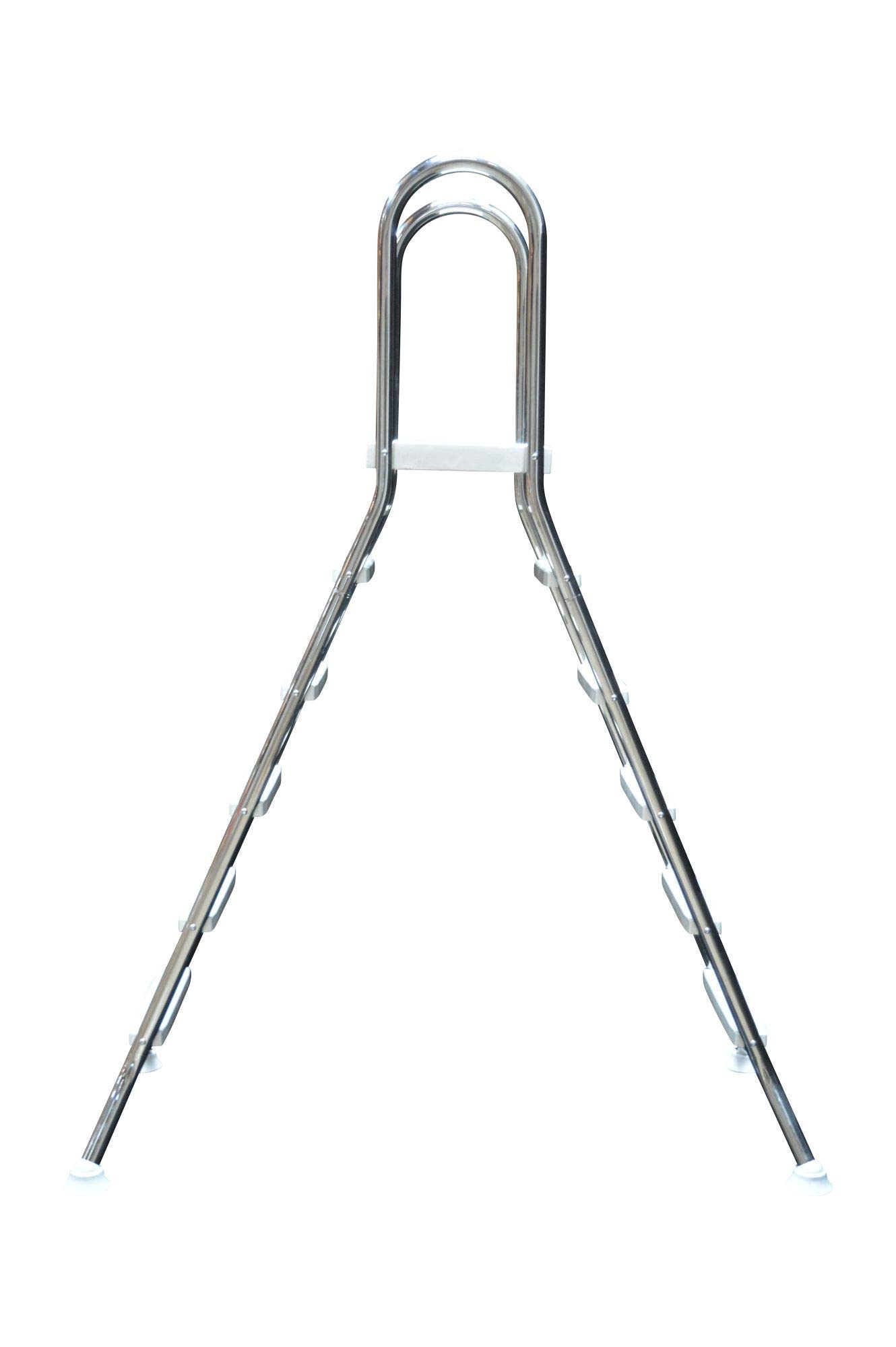 Échelle de bassin surélevé en acier inoxydable 5+5 pour piscine de 1,50 m