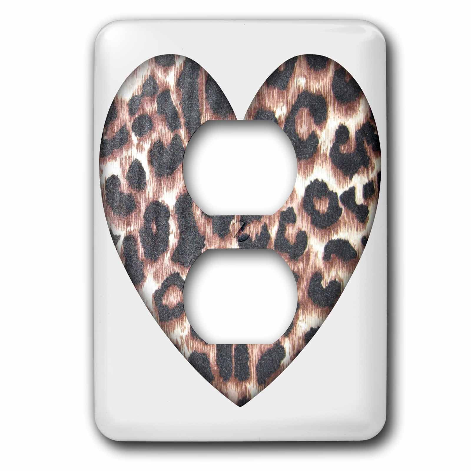 Couverture de prise léopard double plaque interrupteur décoration sauvage imprimé animal animalier