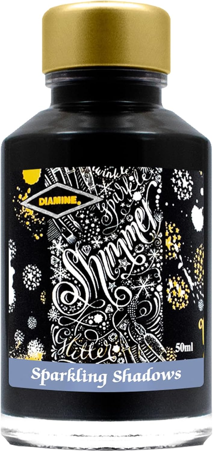 Diamine Fountain Pen Bottled Ink, 50ml - Shimmering Sparkling Shadows