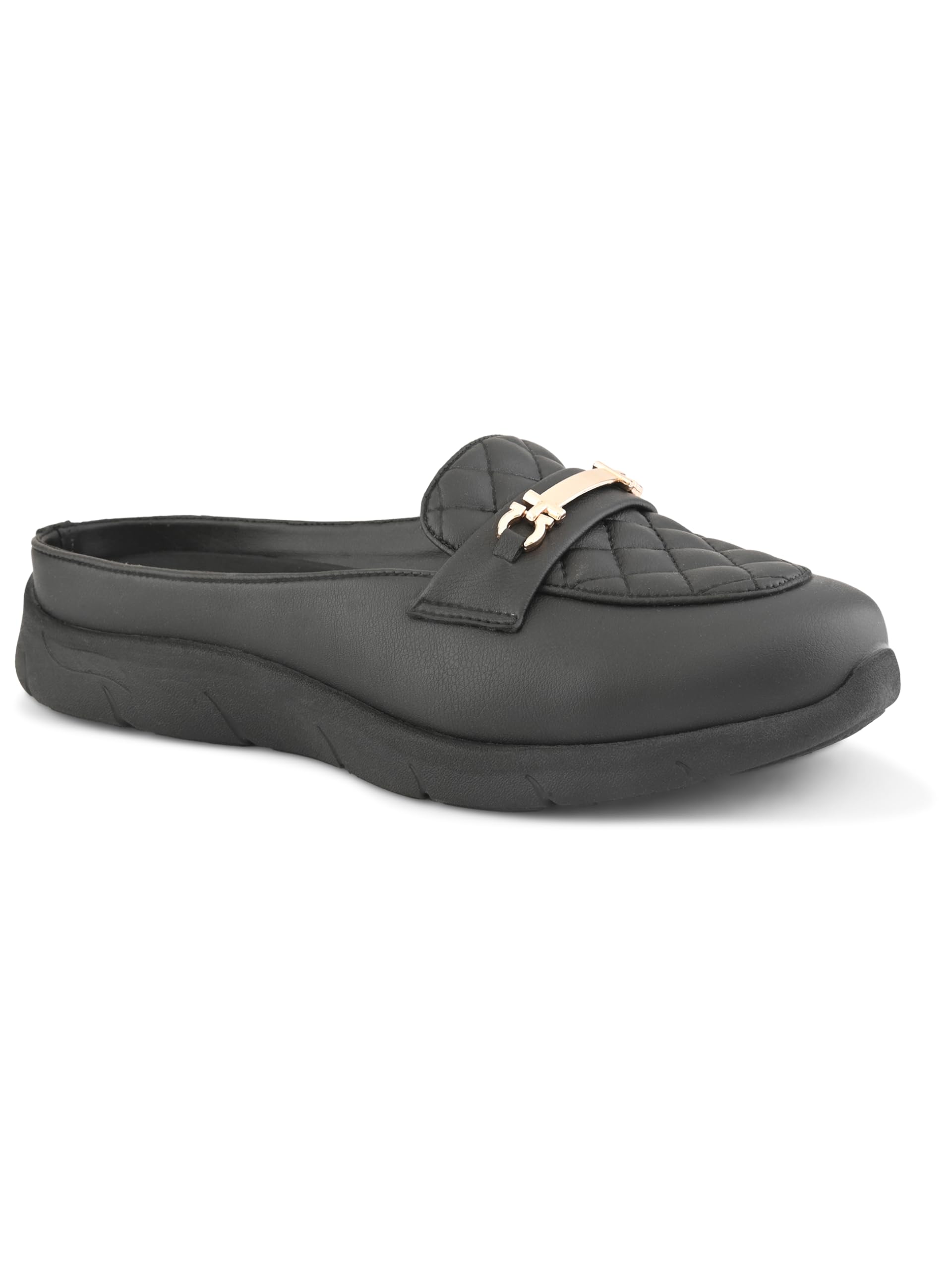 Women's Loafers Solid Slip-On Formal Shoes for Women with PU Upper & EVA Soft Cushioned Footbed Stylish | Lightweight, Comfortable & Trendy Office Footwear