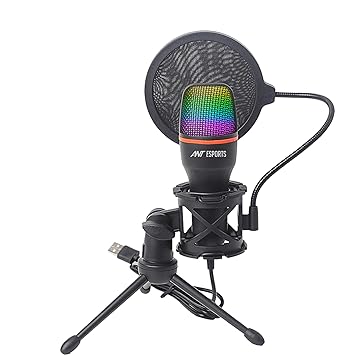 Ant Esports Wente 210 Mini USB Condenser Microphone for Podcast Recording, Gaming, PC, Streaming, Computer Microphone for Desktop/Laptop, Compatible with iPhone Microphone YouTube PS4 PS5 Tiktok