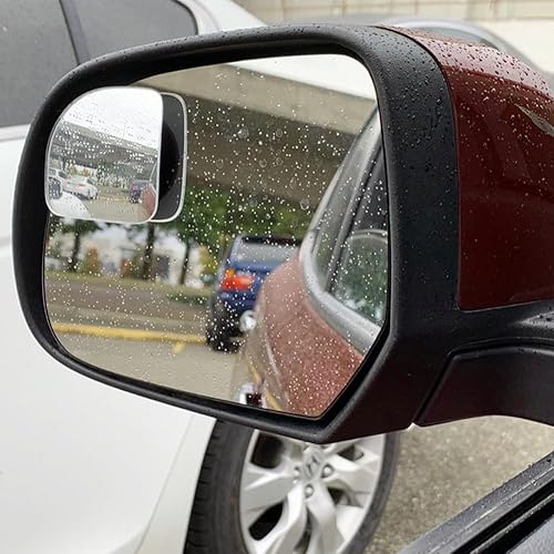 Miniatura 4 de Ampper Espejo de Punto Ciego en Forma de Abanico, Vidrio HD sin Marco Adhesivo Ajustable Convexo de Gran Angular Retrovisor Espejo para Automóvil