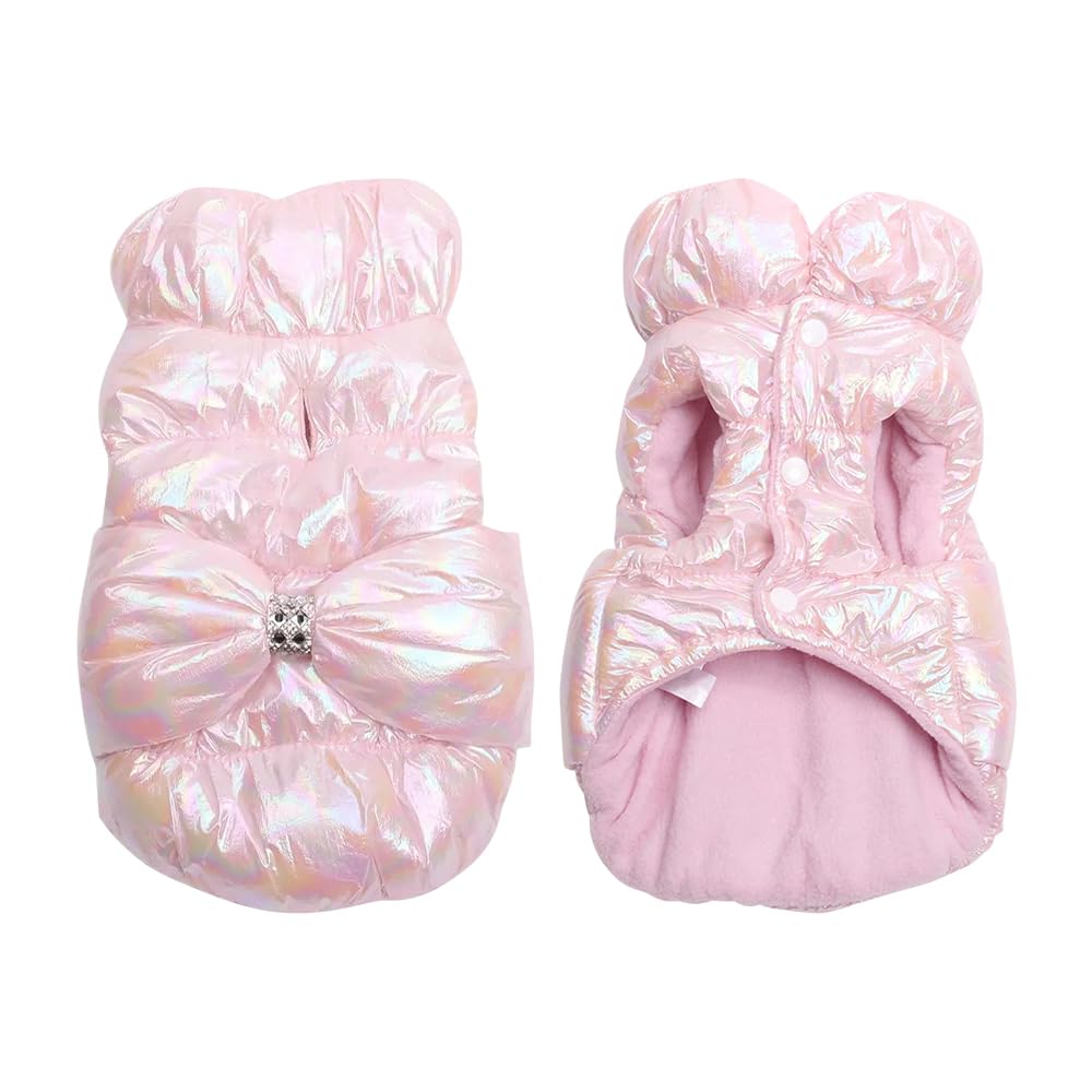 Dog Winter Coat,Warm Dog Coat Fleece,Puppy Dog Winter Vest, Waterproof Windproof Dog Jacket with D Ring,Dogs Cozy Fleece Lined Clothes for Small Medium Large Dogs(Pink4,L) — image 1