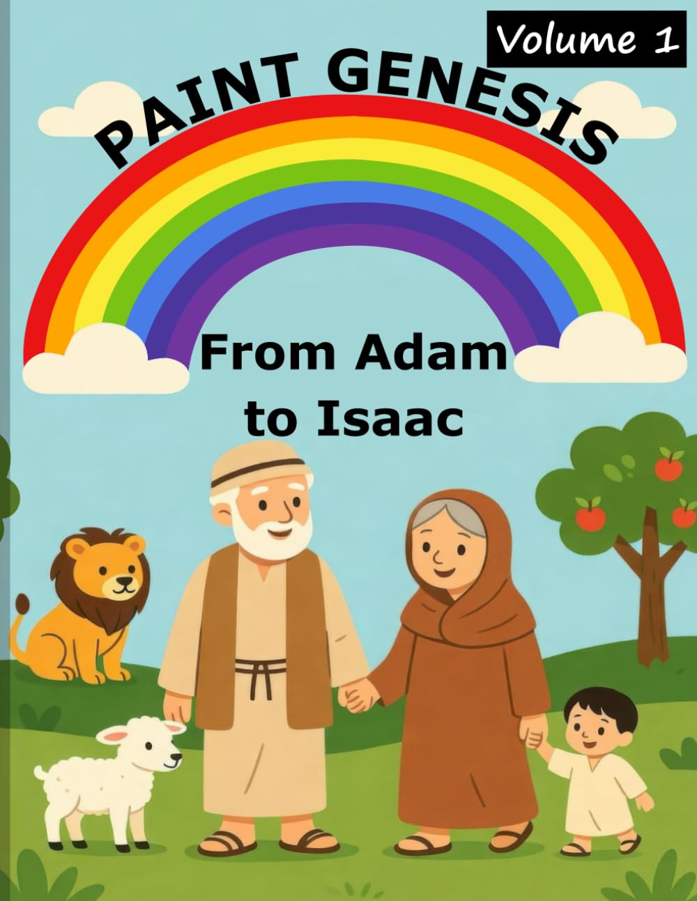 Paint Genesis: From Adam to Isaac: Bible Stories Coloring Book for Kids