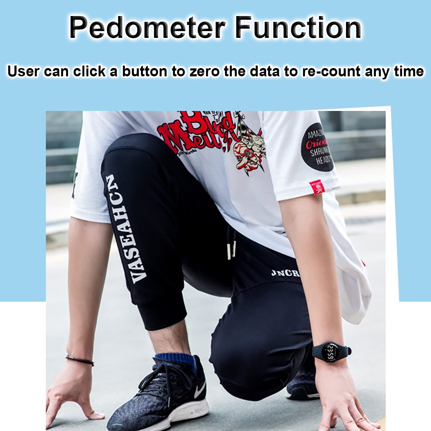 Non Connectée Podomètre Montres sans App, Montre Rechargeable à Durée de Vie de la Batterie de 20 Jours, Enfants Montres Numériques IP68 Etanche avec 3 Réveils pour Garçons et Filles Enfants