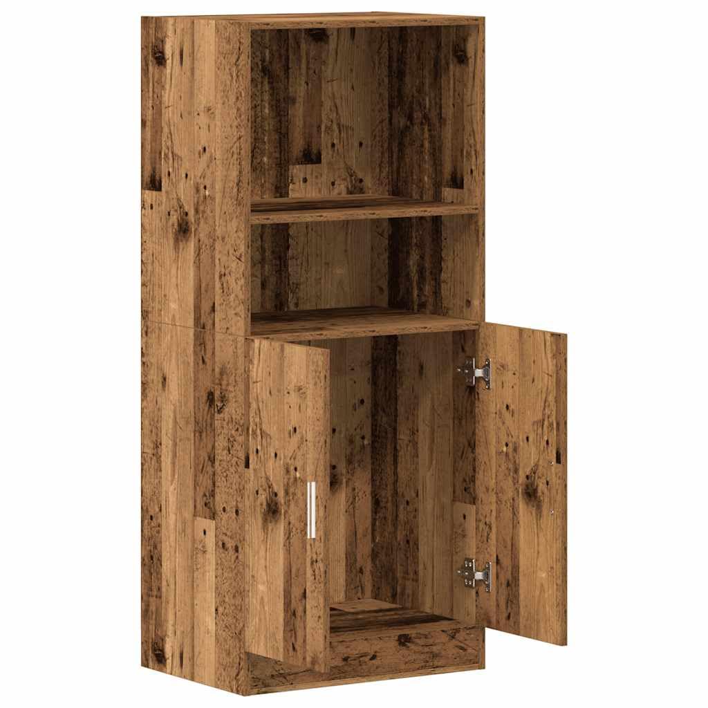 Brokky-Armadietto Cucina Legno Antico 57x41,5x131,5 cm in Truciolato|Mobile Sottolavello per Cucina
