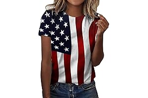 Women's Patriotic Gnomes American Flag Shirt