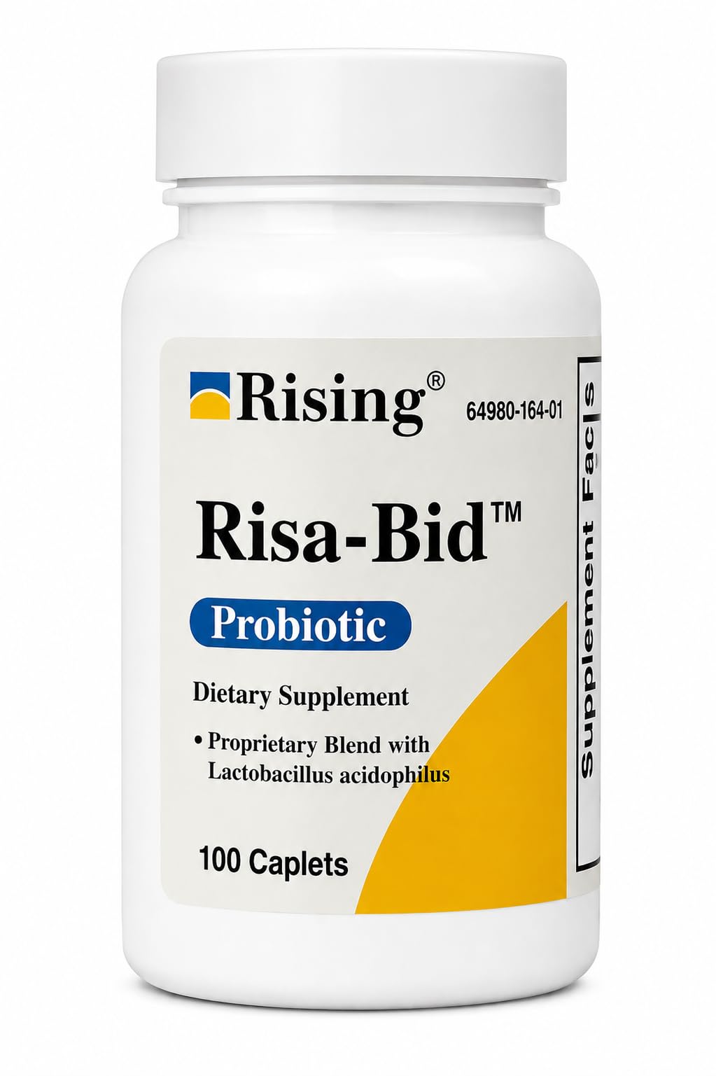 Rising Health Risa-Bid™ Probiotic Dietary Supplement Caplets - 500mg (2 Billion CFU/Serving) with Lactobacillus acidophilus | Gut Health, Digestive Support & Daily Flora Balance - 100 Caplets