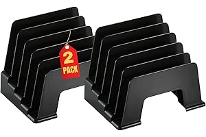 1InTheOffice Plastic Inclined File Folder Organizer
