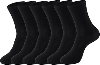 Mens Dress Socks for Men Size 7-13 Breathable Black Cotton Crew Socks