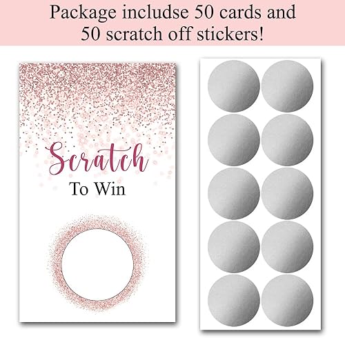 Miniatura 3 de Haizct Paquete de 50 tarjetas de regalo en blanco de oro rosa para pequeñas empresas, spa, belleza, maquillaje, peluquería, despedida de soltera,