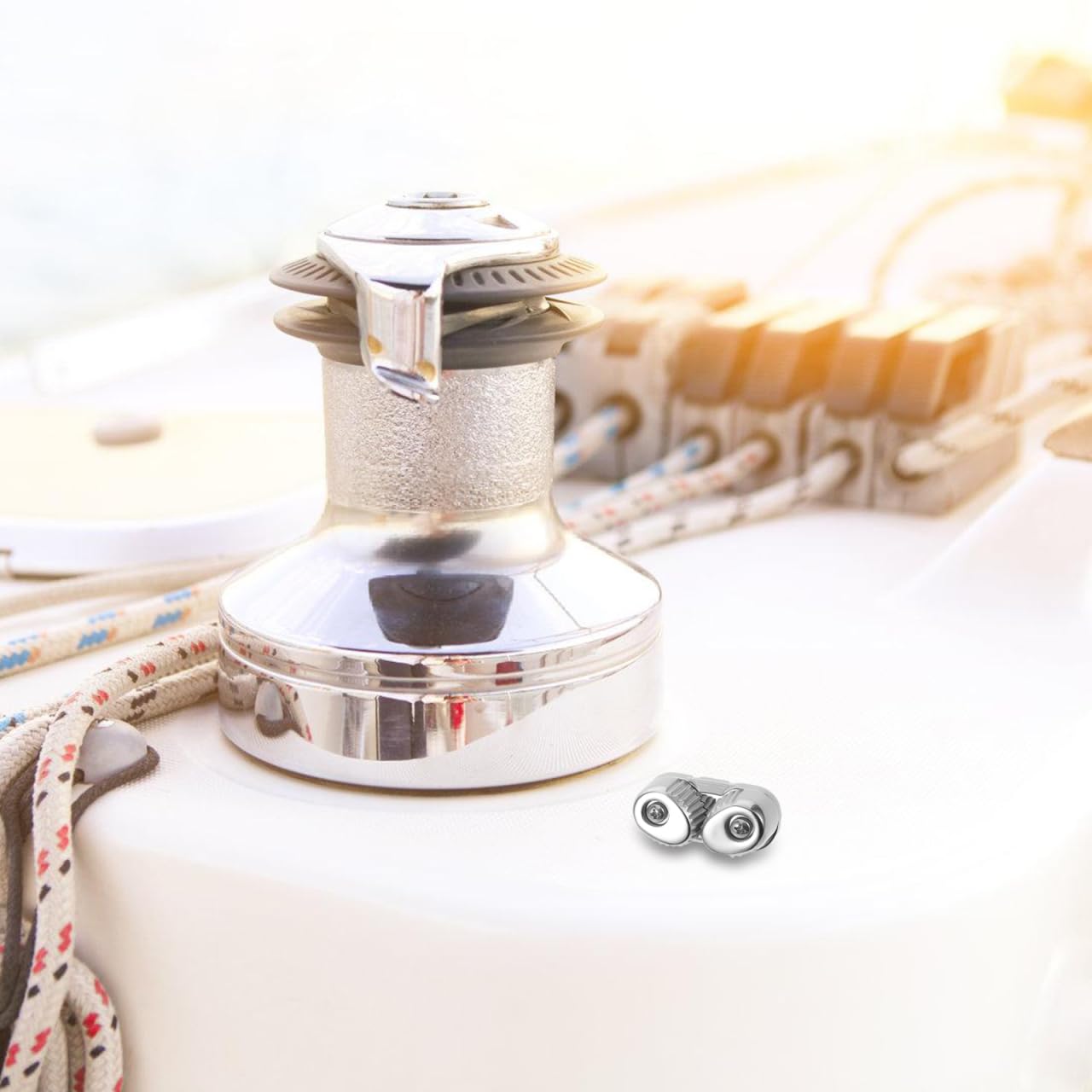 Edelstahl Schotklemme Boot Cam Cleat Curryklemme Nockenklemme für Boote Seilklemme für 6–12mm Leinen Korrosionsbeständig Starke Haltekraft Einfache Montage für Segelboote und Ankerleinen