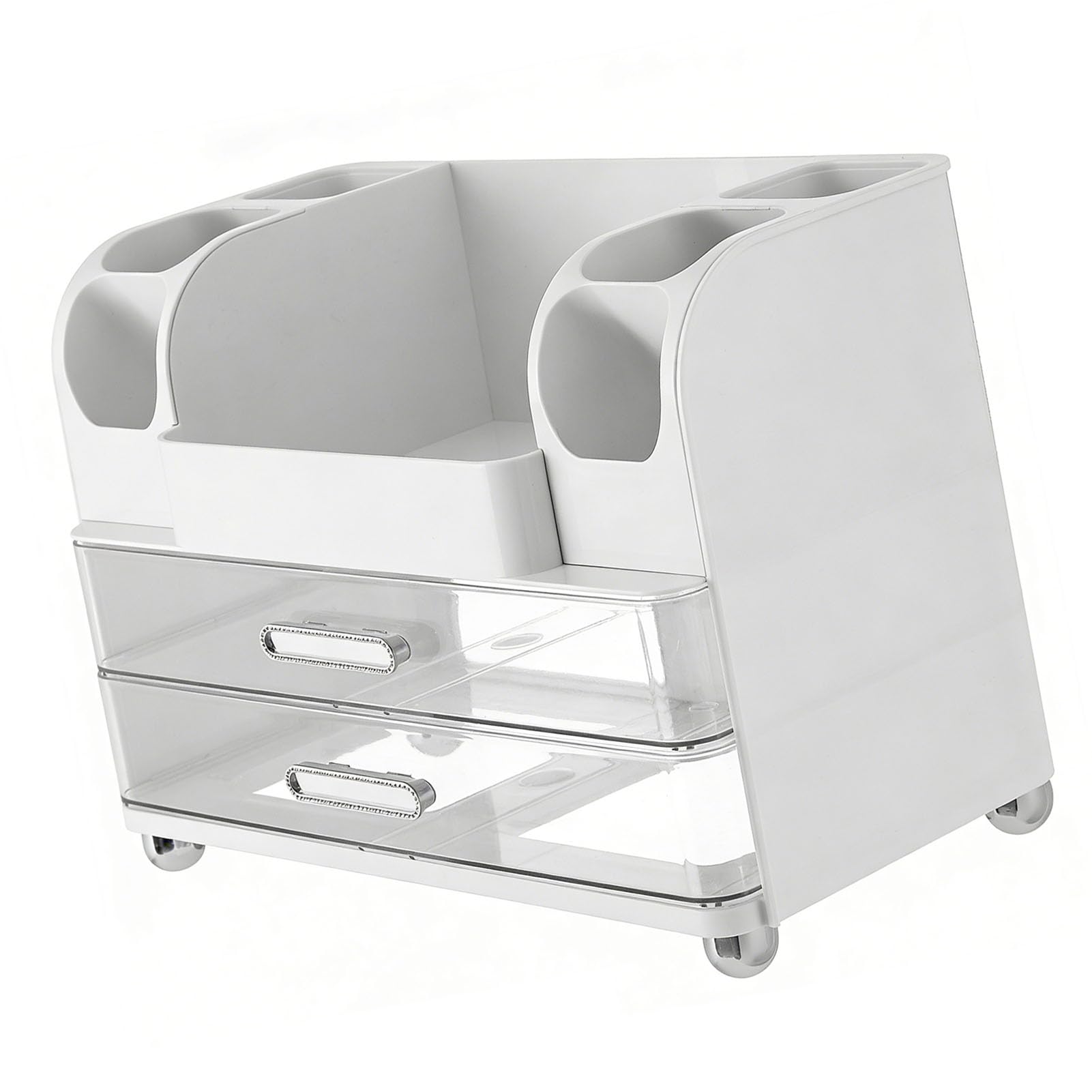 CHICIRIS Makeup Organizer mit Schubladen, Große Aufbewahrung (WHITE)