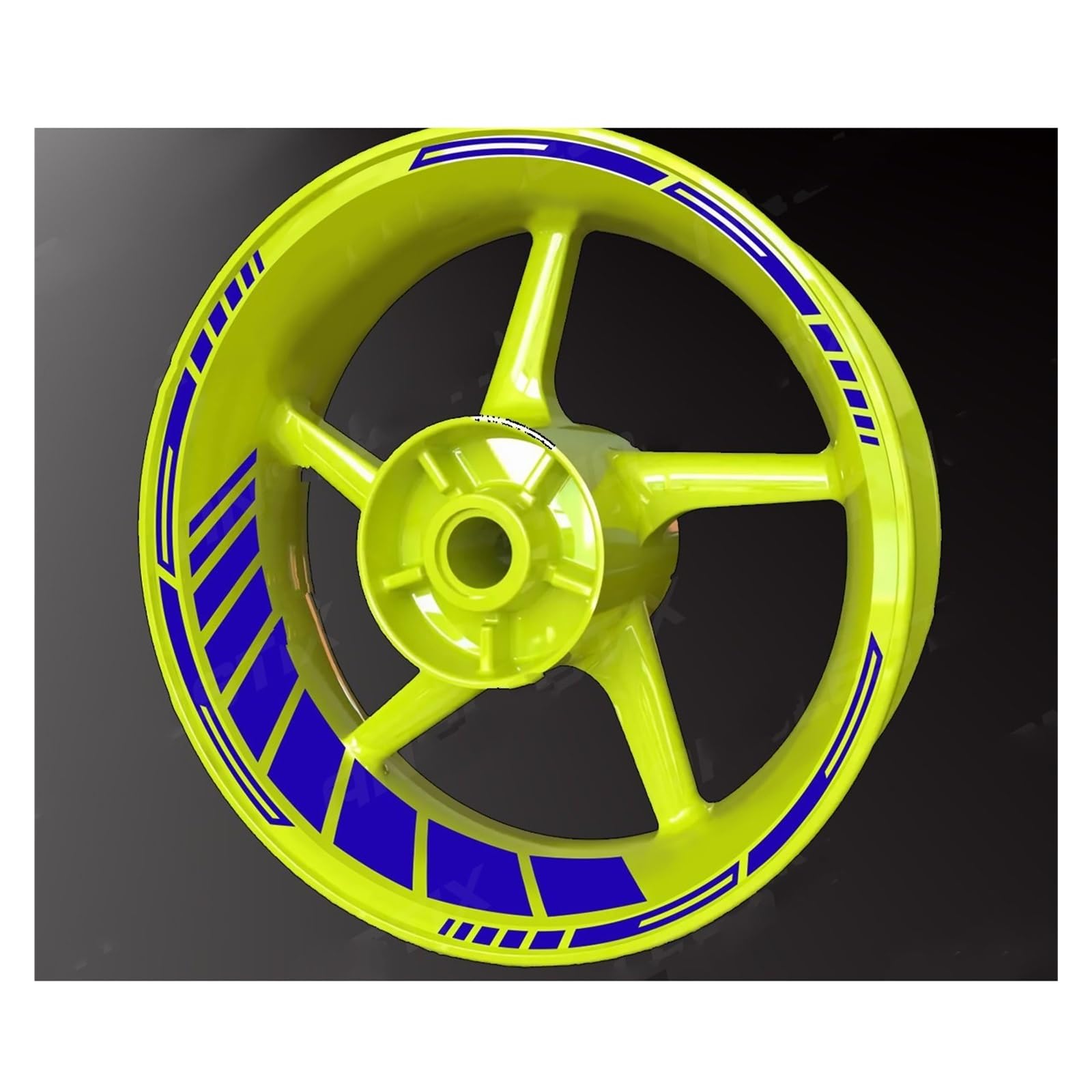Reflective Sticker Reflective Motorcycle Wheel Stickers Hub Decal Rim Stripe 17 Inchs