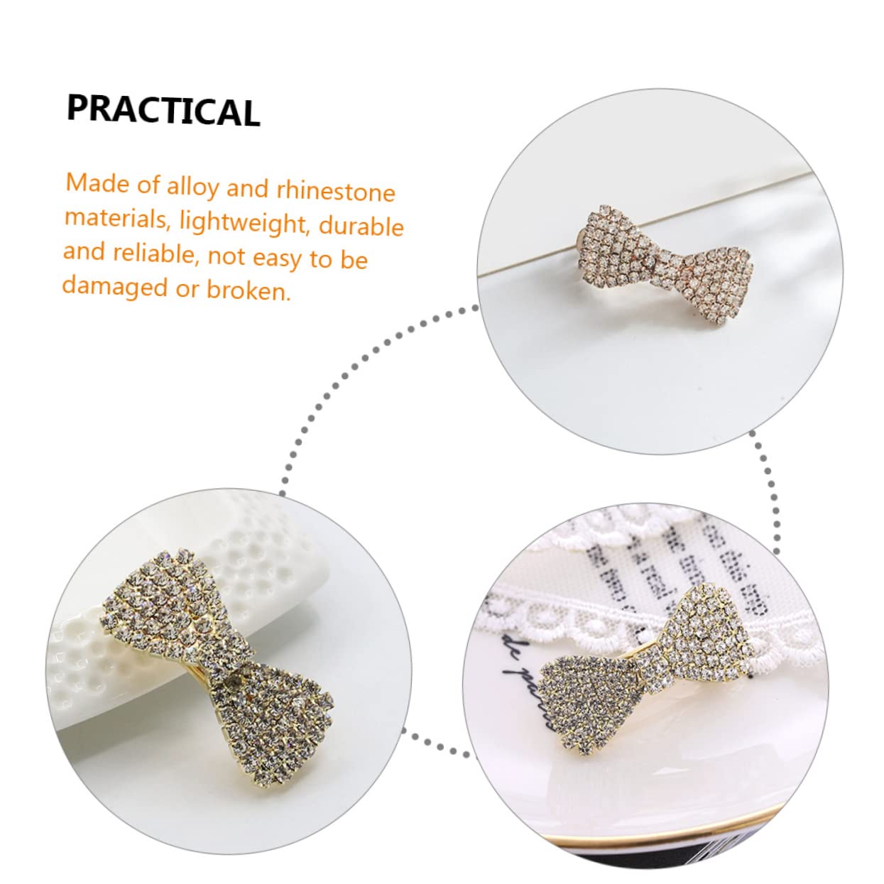 VICASKY 16 Pezzi Fermagli Cristallo con Clip per Sposa e Ragazze Accessori per Nozze e Feste