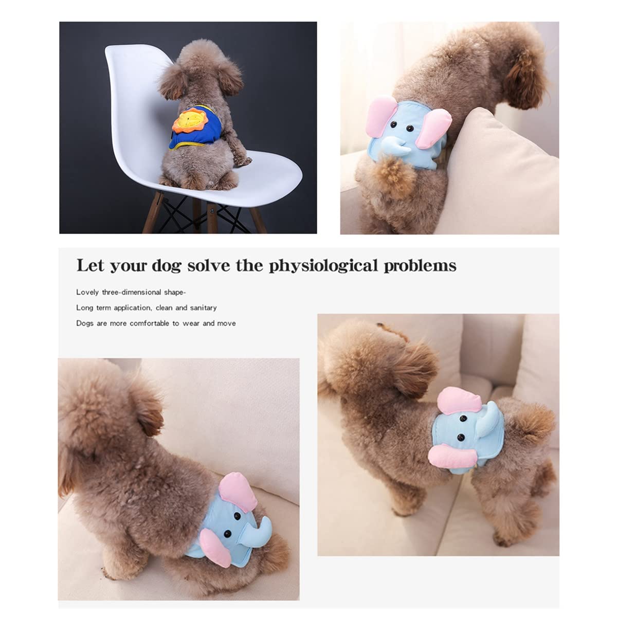 Pañales Reutilizables Para Perros Machos - Pack De 2, Lavables, Súper Absorbentes Y Ajustables