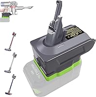 Vista 9 de URUN Adaptador 2 en 1 V7/V8 para Milwaukee M-18 18V Batería Convertir a Dyson V7/8 Aspiradora de mano Batería Compatible con V7/8 Animal V7/8