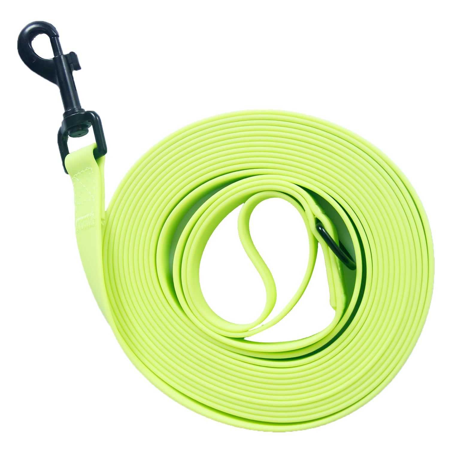 Waterproof Dog Training Leash,Long Line Heavy Duty Outdoor Recall Lead 10ft 15ft 20ft 30ft 50ft for Small Medium Large Dog (Yellow Green, 32FT)