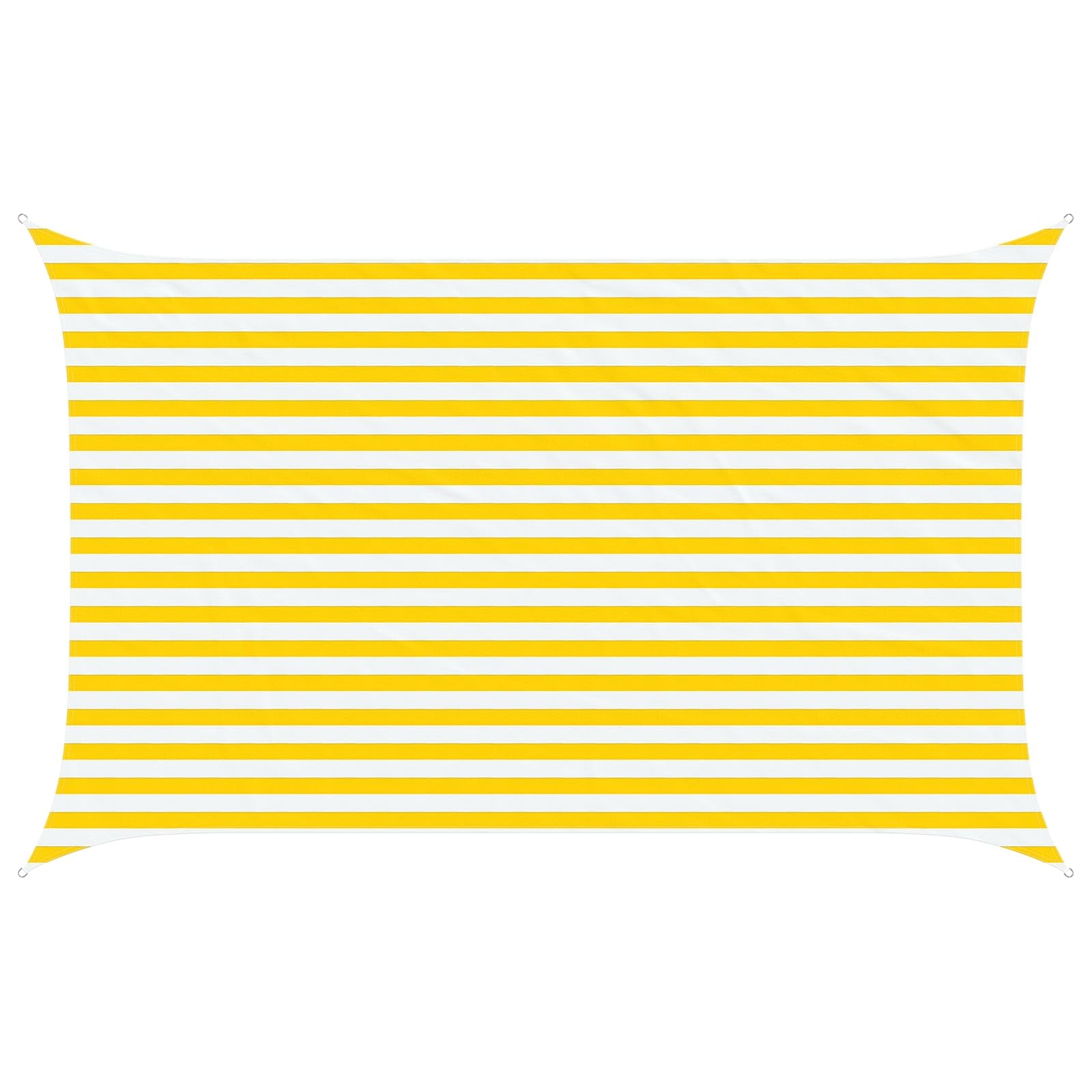 vidaXL Sun Shade Sail Yellow and White 4 x 2.5 m 100% Polyester Oxford, Outdoor Shade, UV-Resistant, Rectangular Canopy, Polyester Cover, Modern Terrace, Water Resistant Poolside