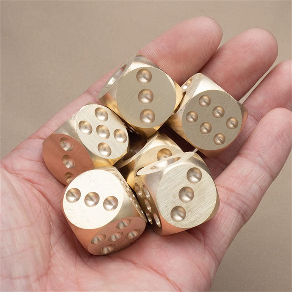 Amazon | サイコロダイス真鍮製骰子六面さいころ小さい6個セット(13mm