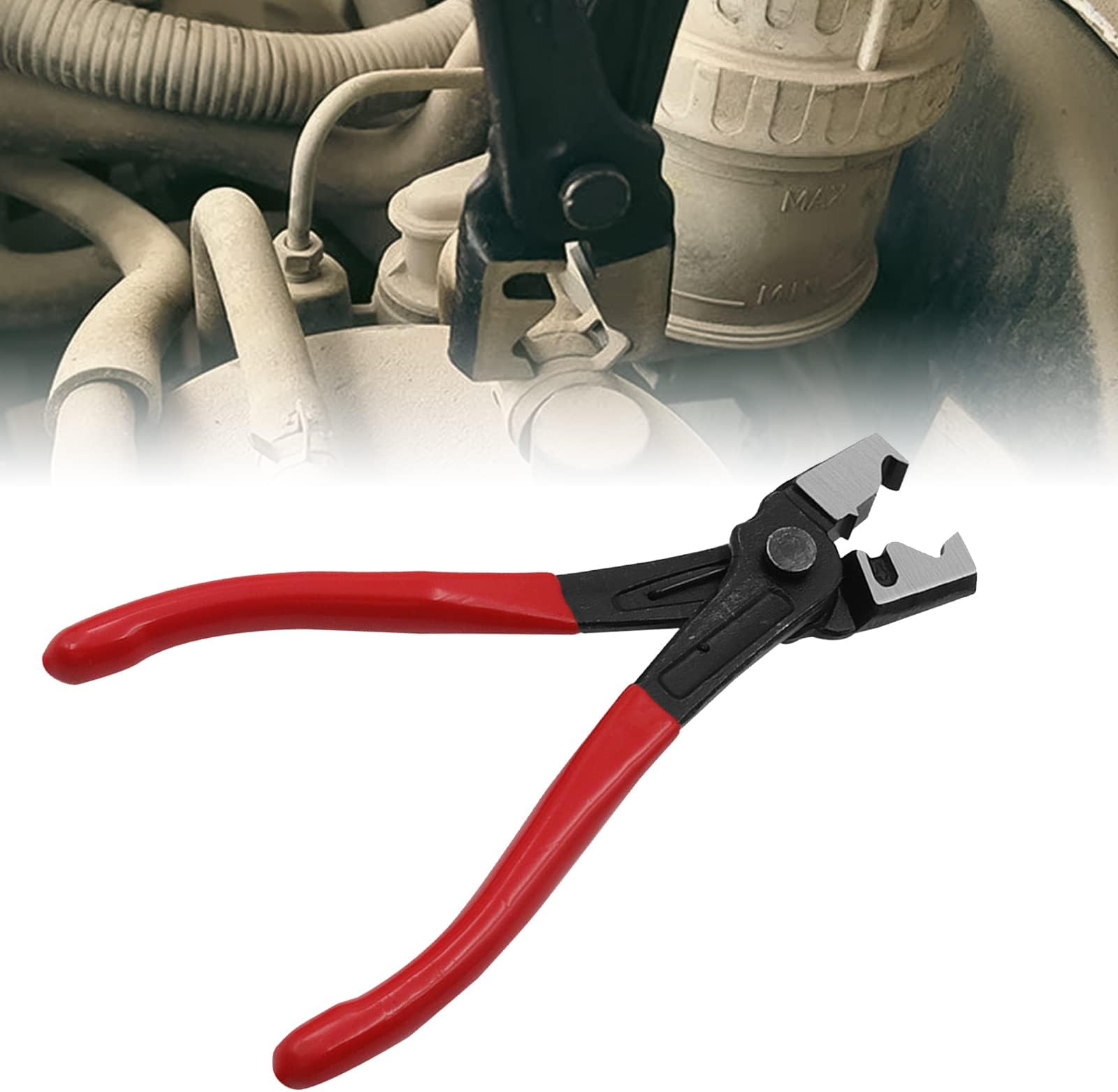 Pinza Per Fascette Auto - Strumento Professionale Per Morsetti Tubi Con Collo Dritto