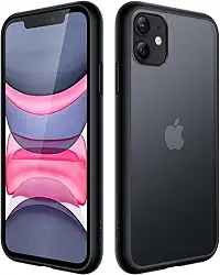 JETech Capa Fosca para iPhone 11 6,1 Polegadas, Case Proteção Contra Quedas de Grau Militar à Prova de Choque, Capinha Traseira Translúcida Fosca para Telefone, Anti-Impressão Digital (Preto)