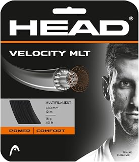 HEAD Velocity MLT Multifilament Tennis String 40ft Set - Power, Spin & Durability for Club Players