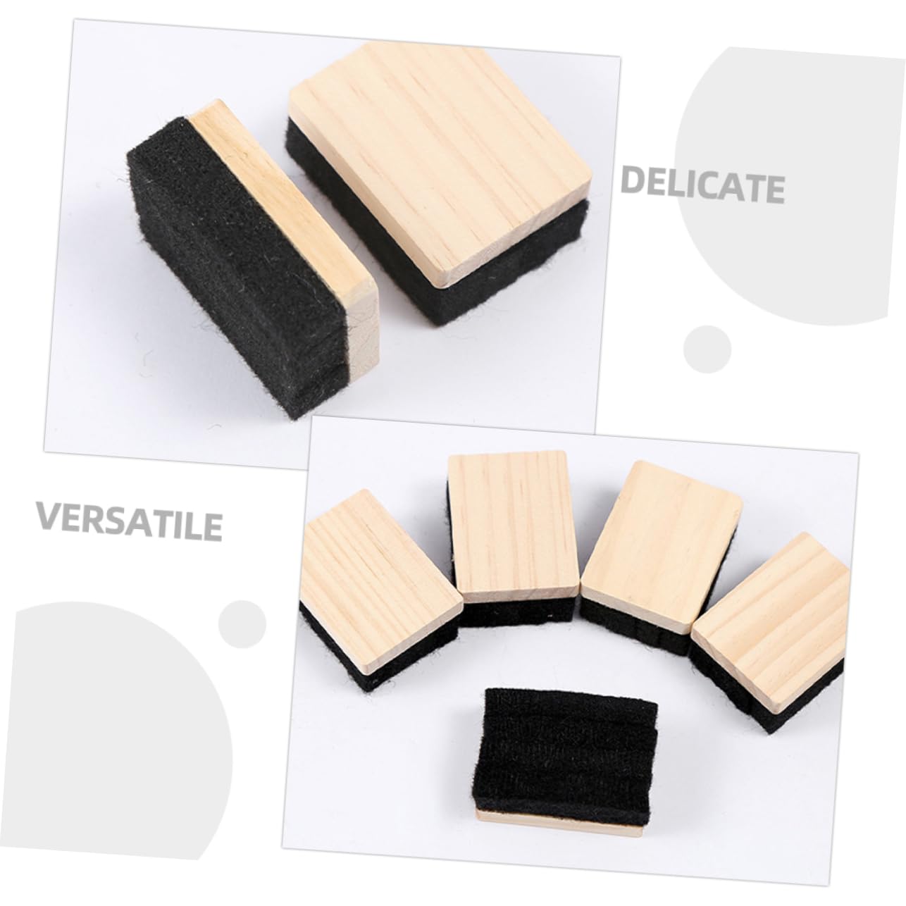 Gadpiparty 4 Sätze Radiergummi Multipack Schwarz Kreidestaubtuch Planke Whiteboard-radierer Mini Tafelschwamm Kreidetafel-radierer Im Klassenzimmer Gefühlt 10 Stück * 4